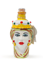 Testa di Mora in ceramica di Caltagirone con olio extravergine di oliva IGP Sicilia da 0,50 l