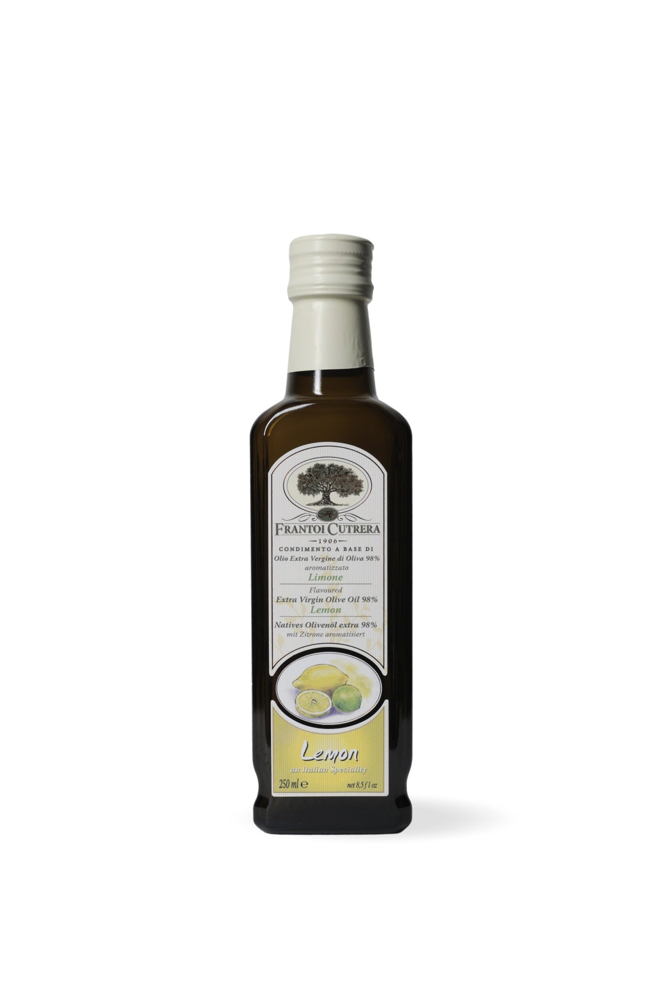 Condimento a base di olio extra vergine di oliva 98% aromatizzato al limone